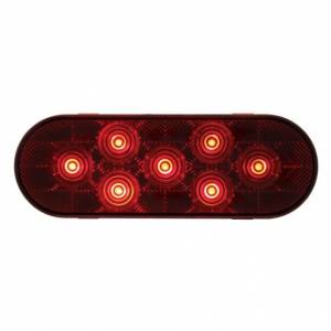 UNITED PACIFIC - UNITED PACIFIC - 36855BRK - KIT DE LUCES OVALADAS DE 7 LED (PARADA, GIRO Y TRASERA) - LED ROJO/LENTE ROJA - Image 2