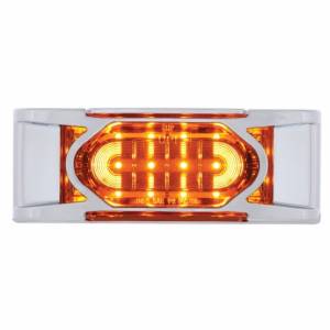 UNITED PACIFIC - 36893 - LUZ REFLECTORA DE 16 LED (LIQUIDACIÓN/MARCADOR) CON BISEL CROMADO - LED ÁMBAR/LENTE ÁMBAR