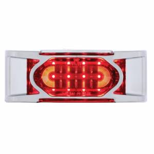 UNITED PACIFIC - 36894 - LUZ REFLECTORA DE 16 LED (LIQUIDACIÓN/MARCADOR) CON BISEL CROMADO - LED ROJO/LENTE ROJA