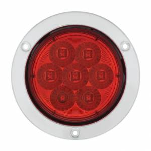 UNITED PACIFIC - UNITED PACIFIC - 36913 - LUZ DE BRIDA REDONDA DE SS DE 4" DE 7 LED (PARADA, GIRO Y TRASERA) - LED ROJO/LENTE ROJA - Image 2