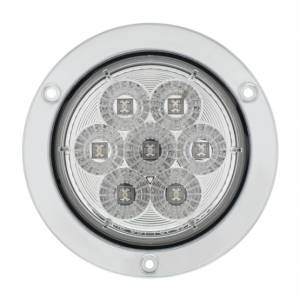 UNITED PACIFIC - UNITED PACIFIC - 36914 - LUZ DE BRIDA REDONDA SS DE 7 LED DE 4" (PARADA, GIRO Y TRASERA) - LED ROJO/LENTE TRANSPARENTE - Image 2