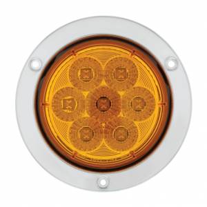 UNITED PACIFIC - UNITED PACIFIC - 36915 - LUZ DE SEÑAL DE GIRO CON BRIDA SS DE 4" DE 7 LED - LED ÁMBAR/LENTE ÁMBAR - Image 2