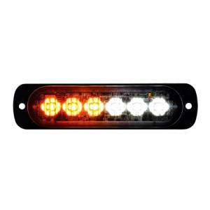UNITED PACIFIC - 36926B - 6 LUZ DE ADVERTENCIA DIRECCIONAL SUPER DELGADA LED DE ALTA POTENCIA - LED ÁMBAR Y BLANCO (A GRANEL)