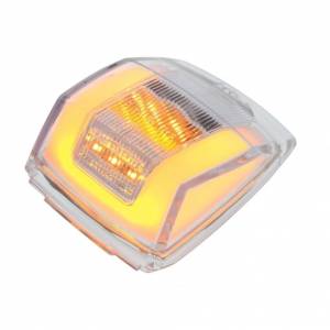 UNITED PACIFIC - 36967 - LUZ DE CABINA CUADRADA GLOLIGHT DE 24 LED - LED ÁMBAR/LENTE TRANSPARENTE