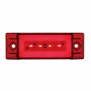 UNITED PACIFIC - 36977 - GLOLIGHT RECTANGULAR DE 16 LED (LIQUIDACIÓN/MARCADOR) - LED ROJO/ LENTE ROJA
