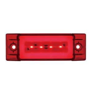 UNITED PACIFIC - 36977B - GLOLIGHT RECTANGULAR DE 16 LED (LIQUIDACIÓN/MARCADOR) - LED ROJO/ LENTE ROJA (A GRANEL)