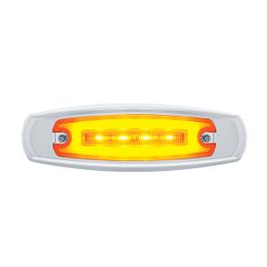 UNITED PACIFIC - 36980B - LUZ GLOLIGHT RECTANGULAR DE 16 LED CON BISEL (LIQUIDACIÓN/MARCADOR) - LED ÁMBAR/LENTE ÁMBAR (A GRANEL)