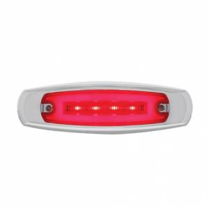 UNITED PACIFIC - 36981 - GLOLIGHT RECTANGULAR DE 16 LED CON BISEL (LIQUIDACIÓN/MARCADOR) - LED ROJO/LENTE ROJA