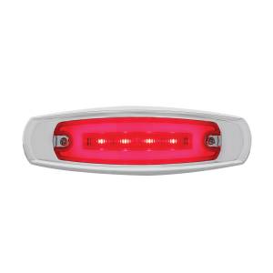 UNITED PACIFIC - 36981B - GLOLIGHT RECTANGULAR DE 16 LED CON BISEL (LIQUIDACIÓN/MARCADOR) - LED ROJO/LENTE ROJA (A GRANEL)