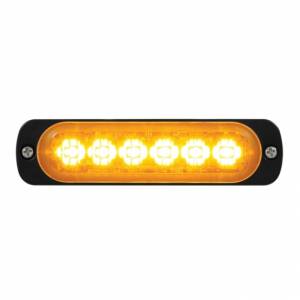 UNITED PACIFIC - 37042B - 6 LUZ DE ADVERTENCIA DIRECCIONAL SUPER DELGADA LED DE ALTA POTENCIA - LED ÁMBAR (A GRANEL)