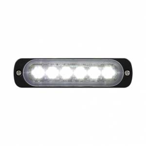 UNITED PACIFIC - 37045B - 6 LUZ DE ADVERTENCIA DIRECCIONAL SUPER DELGADA LED DE ALTA POTENCIA - LED BLANCO (A GRANEL)