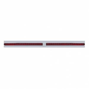 UNITED PACIFIC - 37108 - PLACA DE GUARDABARROS SUPERIOR CROMADA CON DOS BARRAS DE LUCES REFLECTORAS DE 19 LED DE 24" - LED ROJO/LEENTE ROJA (CADA UNO)