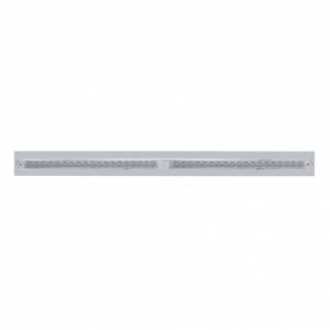 UNITED PACIFIC - 37109 - PLACA DE GUARDABARROS SUPERIOR CROMADA CON DOS BARRAS DE LUCES REFLECTORAS DE 19 LED DE 24" - LED ROJO/LEENTE TRANSPARENTE (CADA UNO)