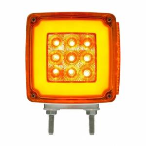 UNITED PACIFIC - UNITED PACIFIC - 37124 - LUZ GLOLIGHT DE DOBLE CARA DE 53 LED CON MARCADOR LATERAL (SEÑAL DE GIRO) CONDUCTOR - LED ÁMBAR Y ROJO/LENTE ÁMBAR Y ROJA - Image 2