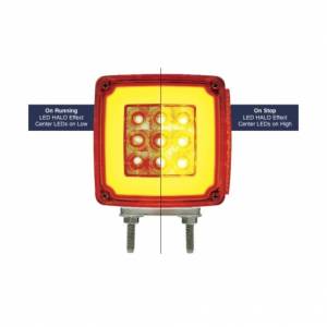 UNITED PACIFIC - UNITED PACIFIC - 37124 - LUZ GLOLIGHT DE DOBLE CARA DE 53 LED CON MARCADOR LATERAL (SEÑAL DE GIRO) CONDUCTOR - LED ÁMBAR Y ROJO/LENTE ÁMBAR Y ROJA - Image 4