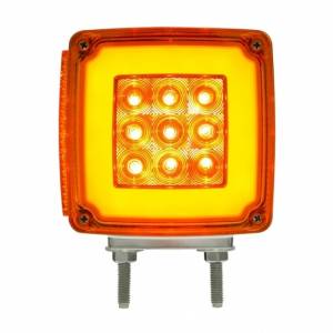 UNITED PACIFIC - UNITED PACIFIC - 37125 - GLOLIGHT DE DOBLE CARA DE 53 LED CON DOBLE ESPÁRRAGO CON MARCADOR LATERAL (SEÑAL DE GIRO) PASAJERO - LED ÁMBAR Y ROJO/LENTE ÁMBAR Y ROJA - Image 2