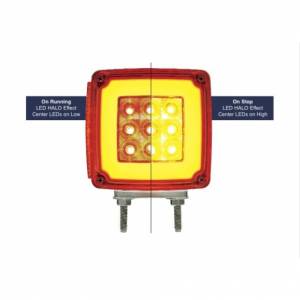 UNITED PACIFIC - UNITED PACIFIC - 37125 - GLOLIGHT DE DOBLE CARA DE 53 LED CON DOBLE ESPÁRRAGO CON MARCADOR LATERAL (SEÑAL DE GIRO) PASAJERO - LED ÁMBAR Y ROJO/LENTE ÁMBAR Y ROJA - Image 4
