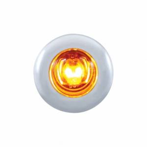 UNITED PACIFIC - 37142 - MINI LUZ DE 2 LED DE 3/4" CON BISEL (LIQUIDACIÓN/MARCADOR) - LED ÁMBAR/LENTE ÁMBAR