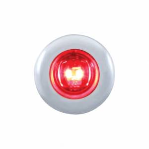 UNITED PACIFIC - 37143 - MINI LUZ DE 2 LED DE 3/4" CON BISEL (LIQUIDACIÓN/MARCADOR) - LED ROJO/LENTE ROJA
