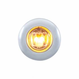 UNITED PACIFIC - 37144 - MINI LUZ DE 2 LED DE 3/4" CON BISEL (LIQUIDACIÓN/MARCADOR) - LED ÁMBAR/LENTE TRANSPARENTE