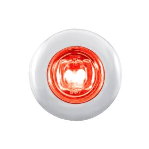 UNITED PACIFIC - 37145 - MINI LUZ DE 2 LED DE 3/4" CON BISEL (LIQUIDACIÓN/MARCADOR) - LED ROJO/LENTE TRANSPARENTE