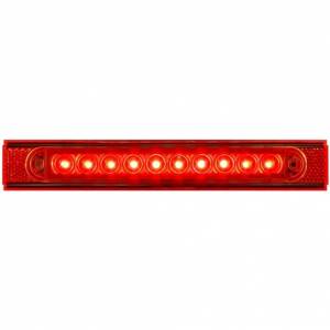 UNITED PACIFIC - 37166 - LUZ DE PLACA REFLECTORA DE CONSPICUIDAD DE 10 LED CON REFLECTOR ROJO - LED ROJO / LENTE ROJA (CADA UNO)