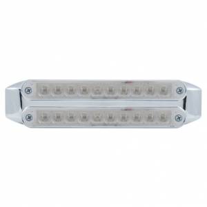 UNITED PACIFIC - 37198 - BARRAS DE LUCES DE SEÑAL DE GIRO DOBLES DE 10 LED DE 6-1/2" - LED ÁMBAR/LENTE TRANSPARENTE