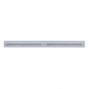 UNITED PACIFIC - 37221 - PLACA DE GUARDABARROS SUPERIOR CROMADA CON DOS BARRAS DE LUCES REFLECTORAS DE 19 LED DE 12" - LED ROJO/LEENTE TRANSPARENTE (CADA UNO)