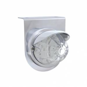 UNITED PACIFIC - 37255 - SOPORTE DE LUZ INOXIDABLE CON VISERA Y LUZ DE SANDÍA DE 17 LED - LED ROJO/LENTE TRANSPARENTE