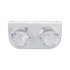 UNITED PACIFIC - 37260 - SOPORTE DE LUZ SS CON 2X 17 LED LUCES Y VISORES DE SANDÍA DE DOBLE FUNCIÓN - LED ROJO/LENTE TRANSPARENTE