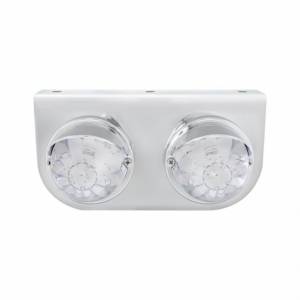 UNITED PACIFIC - 37264 - SOPORTE DE LUZ INOXIDABLE CON 2X 17 LUCES Y VISORES DE SANDÍA LED - LED ROJO/LENTE TRANSPARENTE