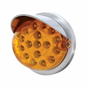 UNITED PACIFIC - 37278 - KIT DE MONTAJE EMPOTRADO CON REFLECTOR TRANSPARENTE SANDÍA DE DOBLE FUNCIÓN DE 17 LED CON VISERA - LED ÁMBAR/LEENTE ÁMBAR