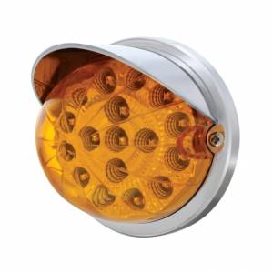 UNITED PACIFIC - 37282 - KIT DE MONTAJE EMPOTRADO CON REFLECTOR TRANSPARENTE SANDÍA DE 17 LED CON VISERA - LED ÁMBAR/LEENTE ÁMBAR