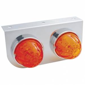 UNITED PACIFIC - 37313 - SOPORTE DE LUZ INOXIDABLE CON 2X 17 LUCES LED SANDÍA - LED ÁMBAR/LENTE ÁMBAR OSCURO