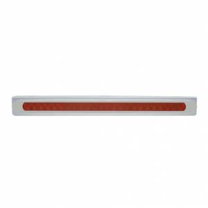 UNITED PACIFIC - 37315 - SOPORTE DE LUZ DE ACERO INOXIDABLE CON BISEL Y BARRA DE LUZ DE 23 LED SMD DE 17-1/4" - LED ROJO/LENTE ROJA