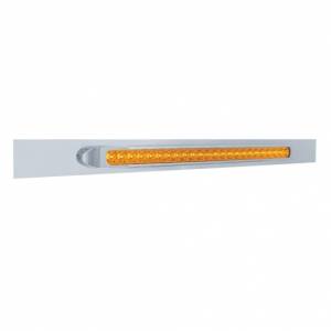 UNITED PACIFIC - UNITED PACIFIC - 37318 - PLACA DE GUARDABARROS SUPERIOR CROMADA CON BARRA DE LUCES LED DE 23 SMD Y BISEL - LED ÁMBAR/LEENTE ÁMBAR (CADA UNO) - Image 3