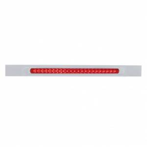 UNITED PACIFIC - UNITED PACIFIC - 37319 - PLACA DE GUARDABARROS SUPERIOR CROMADA CON BARRA DE LUCES LED DE 23 SMD Y BISEL - LED ROJO/LEENTE ROJA (CADA UNO) - Image 2