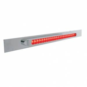UNITED PACIFIC - UNITED PACIFIC - 37319 - PLACA DE GUARDABARROS SUPERIOR CROMADA CON BARRA DE LUCES LED DE 23 SMD Y BISEL - LED ROJO/LEENTE ROJA (CADA UNO) - Image 3