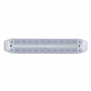 UNITED PACIFIC - 37326 - BARRAS DE LUCES DE SEÑAL DE GIRO DOBLES DE 10 LED DE 9" - LED ÁMBAR/LENTE TRANSPARENTE