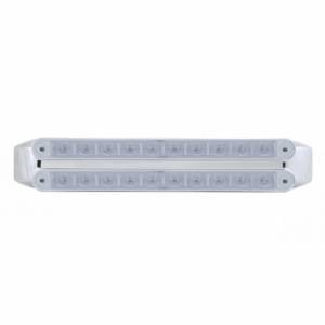 UNITED PACIFIC - 37329 - BARRAS DE LUCES DOBLES DE 10 LED DE 9" - LED ÁMBAR Y ROJO/LENTE TRANSPARENTE