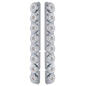 UNITED PACIFIC - UNITED PACIFIC - 37332 - SOPORTE DEL FILTRO DE AIRE TRASERO DE ACERO INOXIDABLE CON LUCES Y BISELES DE 16X 9 LED DE 2" PARA LED ROJO/LENTE TRANSPARENTE PETERBILT - Image 2