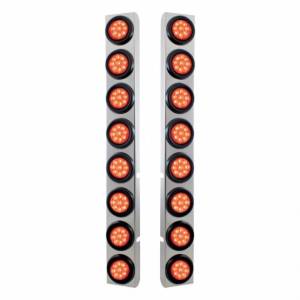 UNITED PACIFIC - 37335 - SOPORTE DEL FILTRO DE AIRE TRASERO SS CON LUCES REFLECTORAS DE 16X 9 LED DE 2" PARA LED Y LENTES PETERBILT-ROJOS