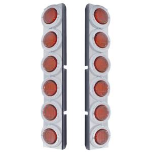 UNITED PACIFIC - UNITED PACIFIC - 37342 - SOPORTE DEL FILTRO DE AIRE TRASERO CON 12 LUCES LED PLANAS Y BISEL PARA PETERBILT - LED ROJO/LENTE ROJA - Image 2