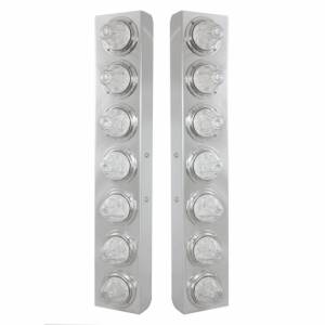 UNITED PACIFIC - 37369 - SOPORTE DEL FILTRO DE AIRE DELANTERO SS CON LUCES DE SANDÍA LED ÁMBAR 14X 11 Y BISEL PARA CAMIONES KW - LENTE TRANSPARENTE