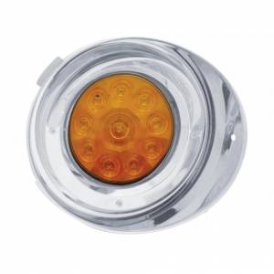 UNITED PACIFIC - 37410 - KIT DE CONVERSIÓN DE LUCES DE CONDUCCIÓN DIURNA FREIGHTLINER DE 10 LED CON VISERA (PASAJERO) - LED ÁMBAR/LENTE ÁMBAR