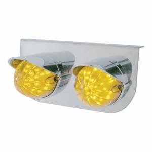 UNITED PACIFIC - 37458 - SOPORTE DE LUZ SS CON 2X 19 LED ESTILO BALA GRAKON 1000 LUCES Y VISORES - LED ÁMBAR Y LENTES