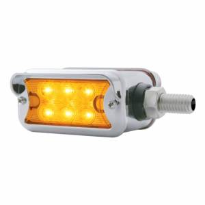 UNITED PACIFIC - 37504 - LUZ DE DOBLE CARA DE 12 LED DE DOBLE FUNCIÓN CON VISERA - MONTAJE HORIZONTAL - LED ÁMBAR/LENTE ÁMBAR