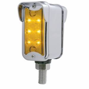 UNITED PACIFIC - 37505 - LUZ DE DOBLE CARA DE 12 LED DE DOBLE FUNCIÓN CON VISERA - MONTAJE VERTICAL - LED ÁMBAR/LENTE ÁMBAR