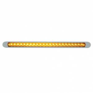 UNITED PACIFIC - 37510 - BARRA DE LUCES DE SEÑAL DE GIRO REFLECTORA DE 23 LED DE 17-1/4" CON BISEL - LED ÁMBAR/LEENTE ÁMBAR