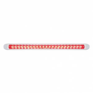 UNITED PACIFIC - 37511 - BARRA DE LUCES REFLECTORAS DE 23 LED DE 17-1/4" CON BISEL (PARADA, GIRO Y COLA) - LED ROJO/LENTE ROJA